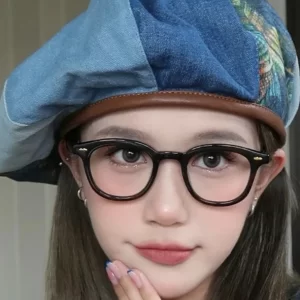 Stylish Denim Blue Print Patchwork Cowboy Hat